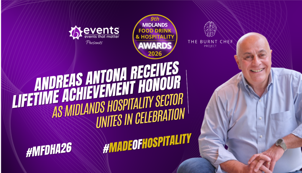 Andreas Antona Honoured with Lifetime Achievement Award as Midlands Hospitality Sector Unites in Celebration